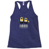 despicable me minions men in black Racerback Tank
