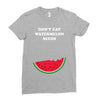 Don't Eat Watermelon Seeds Ladies Fitted T-Shirt