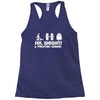 sex weights and protein shakes Racerback Tank