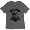 Super Cool Gran Of A Freaking Awesome Grandson V-Neck Tee