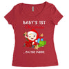 baby 1st christmas Women's Triblend Scoop T-shirt