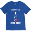low battery   need beer V-Neck Tee