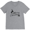 merry christmas flower V-Neck Tee