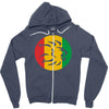 rasta lion head reggae dub step music dance Zipper Hoodie