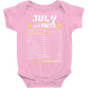 July Girl Facts Cancer Baby Onesie