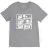 v3 eat sleep code V-Neck Tee