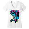 panda rider Women's V-Neck T-Shirt