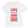 horror movies, pizza and beer V-Neck Tee