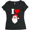 i love santa noel Women's Triblend Scoop T-shirt
