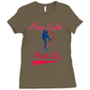 keep calm and pitch on Ladies Fitted T-Shirt