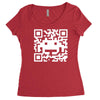 space alien qr code Women's Triblend Scoop T-shirt
