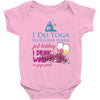 yoga and wine Baby Bodysuit
