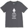 Keep Calm And Hodl Ethereum V-Neck Tee