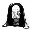 this is my lazy ghost costume Drawstring Bags