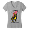style is the message Women's V-Neck T-Shirt