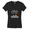 there is no princess Women's V-Neck T-Shirt