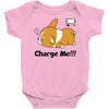 corgi cute puppy low battery charge me Baby Onesie