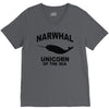 narwhal whale V-Neck Tee