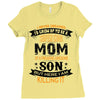 Super Cool Mom Of A Freaking Awesome Son Ladies Fitted T-Shirt