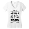 I Am One Blessed Nana Women's V-Neck T-Shirt