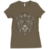 lion face lines Ladies Fitted T-Shirt