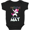 UNICORN ARE BORN IN MAY Baby Bodysuit