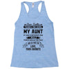 Dear Auntie, Thanks For Being My Aunt Racerback Tank