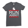 run away rabbit Ladies Fitted T-Shirt