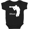 ishoot   camera photographer trained shooting funny gun photo gift tee Baby Bodysuit