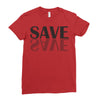 save black Ladies Fitted T-Shirt