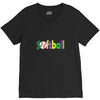 softball neon rhinestud V-Neck Tee