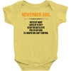 November Girl Hated By Many Baby Onesie