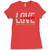 love make you fall apart Ladies Fitted T-Shirt