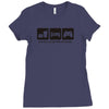 eat sleep game Ladies Fitted T-Shirt