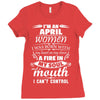 I Am An April Women Ladies Fitted T-Shirt