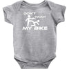 don't touch my bike funy Baby Onesie
