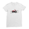 case ih red tractor boy comin' through Ladies Fitted T-Shirt