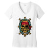pirate bones skull Women's V-Neck T-Shirt