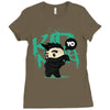 mo hawk ninja Ladies Fitted T-Shirt