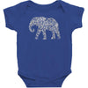 elephant filled pattern cool Baby Bodysuit