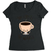 no coffee no workee Women's Triblend Scoop T-shirt