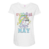 unicorns are born in may cute unicorn Maternity Scoop Neck T-shirt