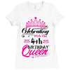 Celebrating With the 4th Birthday Queen Ladies Fitted T-Shirt