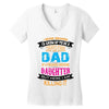 Super Cool Dad Of A Freaking Awesome Daughter Women's V-Neck T-Shirt