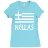 greece hellas greek flag Ladies Fitted T-Shirt