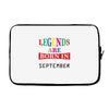 legends are born september Laptop sleeve