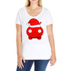 mooncake christmas santa parody Ladies Curvy T-Shirt