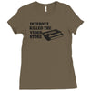 internet killed the video store Ladies Fitted T-Shirt