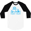 dj club,dance,rave,music,house,cool,funny,retro 3/4 Sleeve Shirt