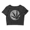 cannabis fingerprinting (white) Crop Top